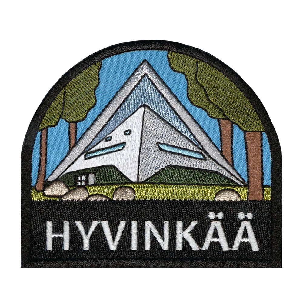 Brodeerattu haalarimerkki, Hyvinkää.