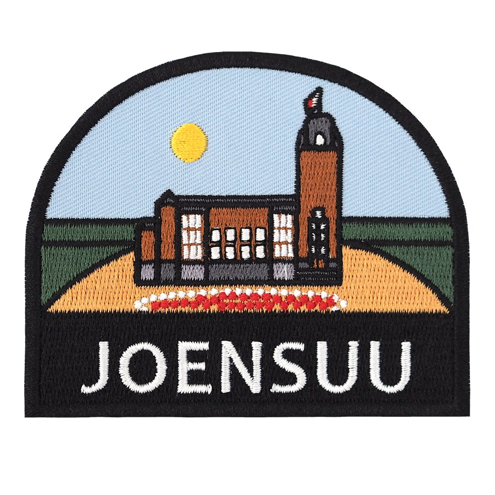 Brodeerattu haalarimerkki, Joensuu.