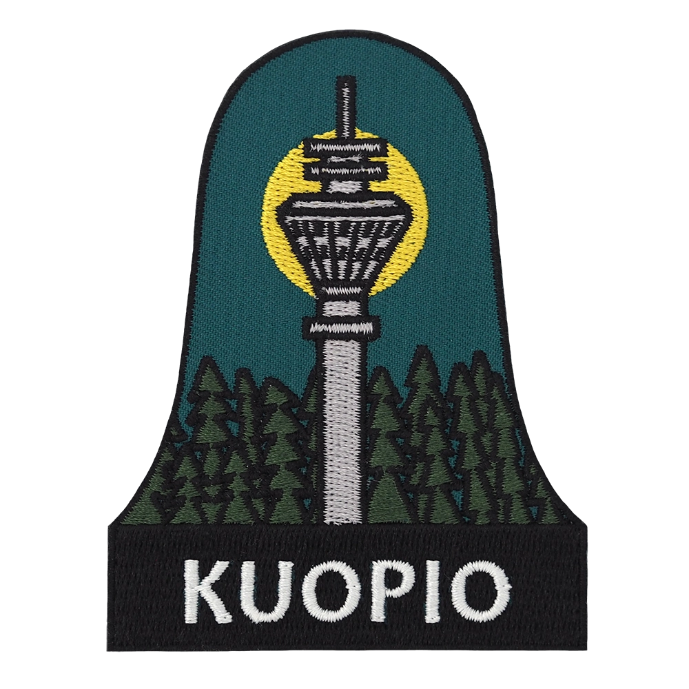 Brodeerattu haalarimerkki, Kuopio.