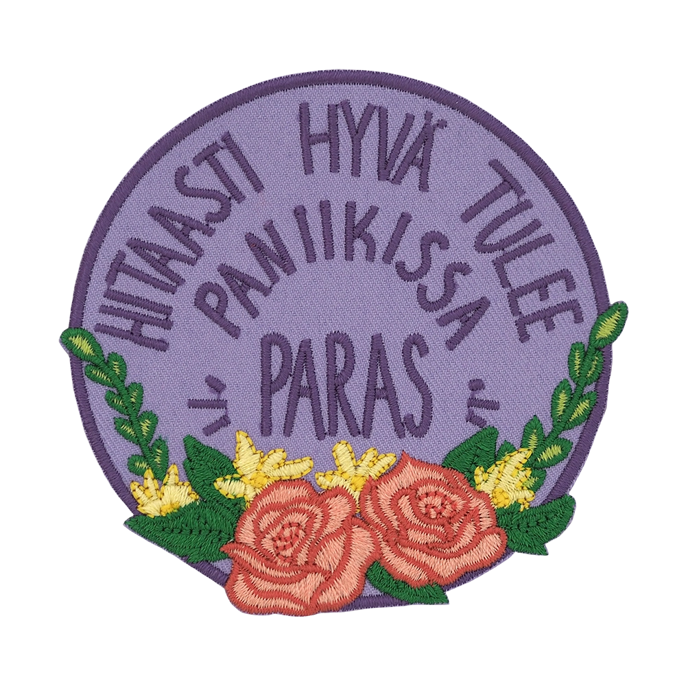 merkittu.com - haalarimerkki Paniikissa paras