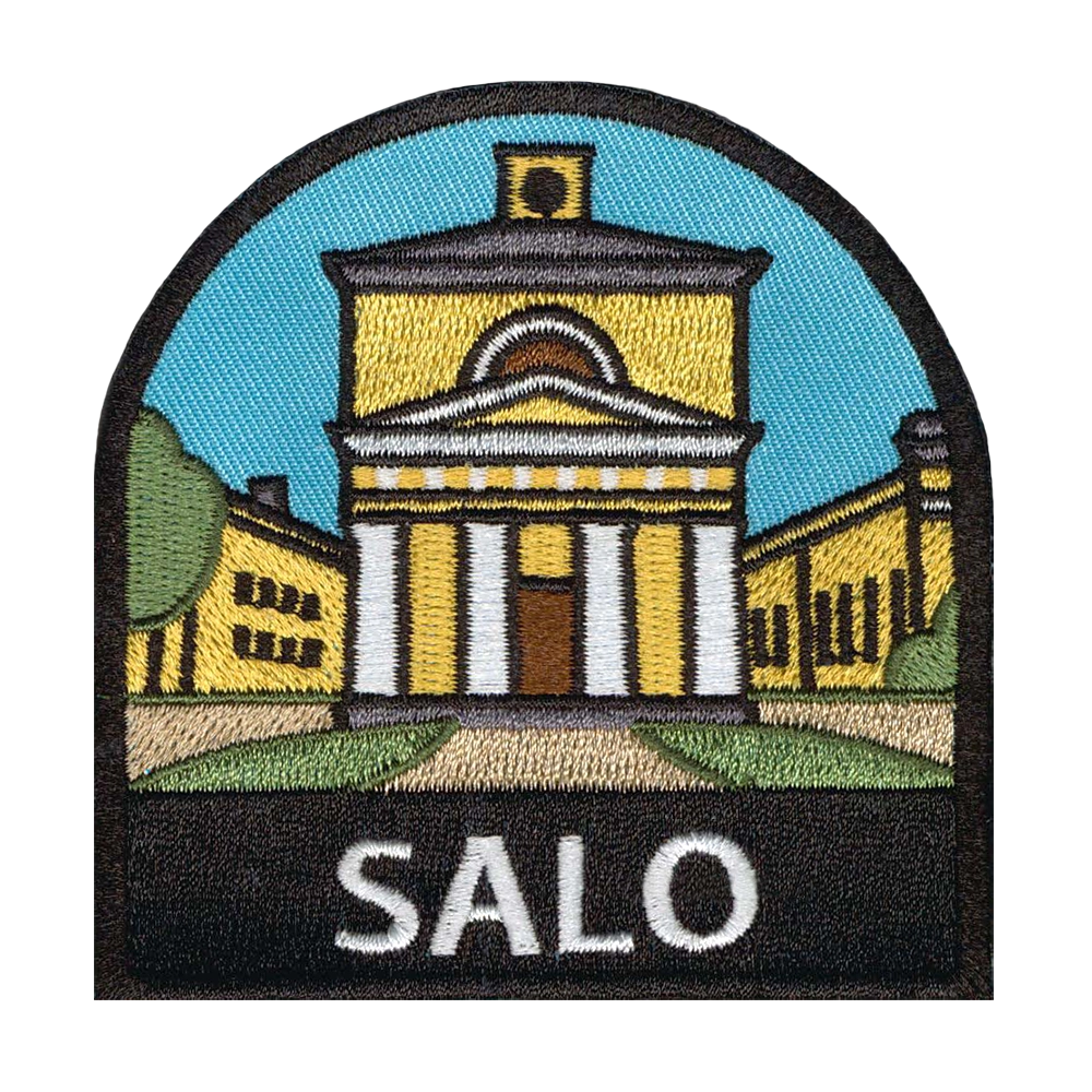 Brodeerattu kangasmerkki, Salo.